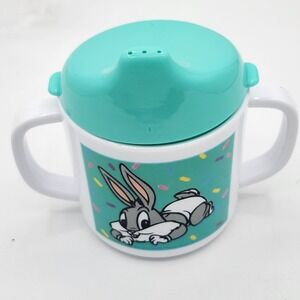 Vintage 1994 Looney Tunes‎ Bugs Bunny Taz Sippy Cup First Years Zak Designs